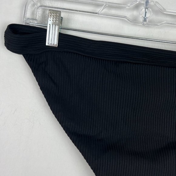 NWT Andie Swim The Banded Cheeky Rib Bottom Bikini Bottoms Black Size XL NEW - Picture 11 of 12